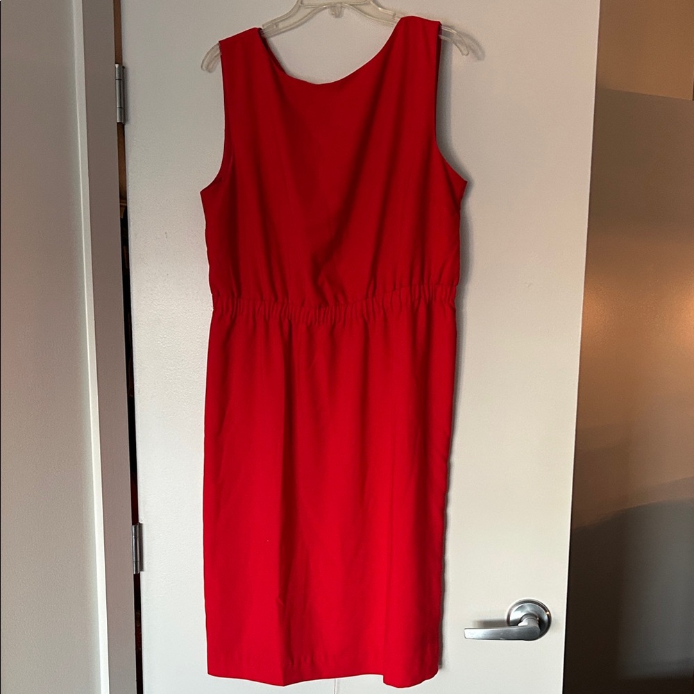 Ann Taylor Vibrant Red Midi Dress